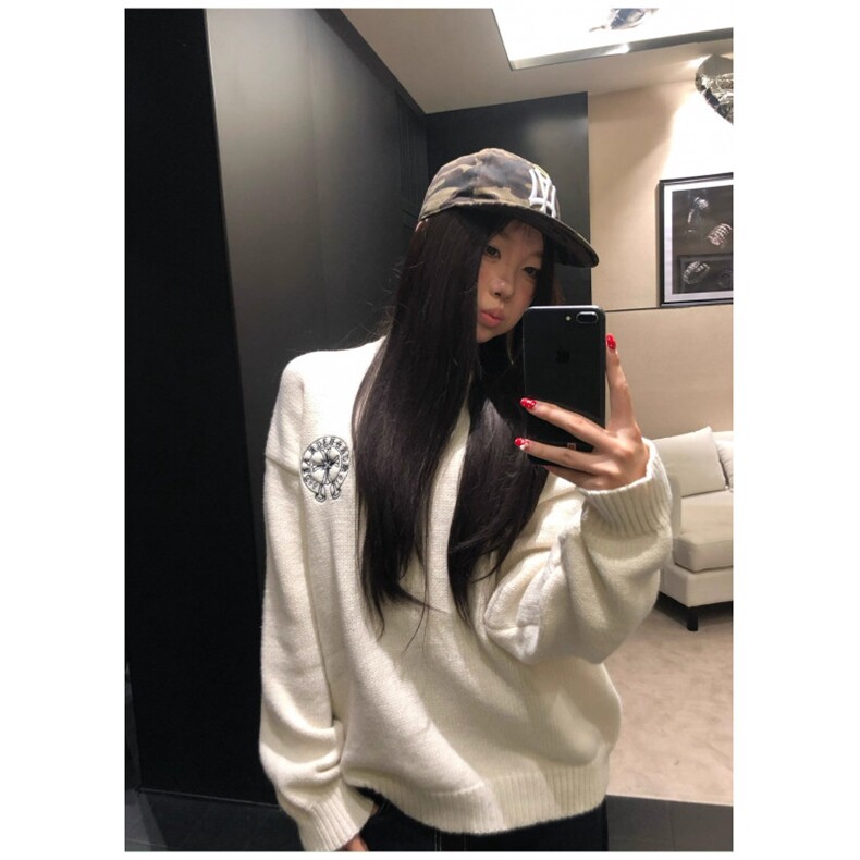 吵吵家黄色圆领加厚套头毛衣女2025秋冬慵懒宽松休闲气质长袖上衣图片