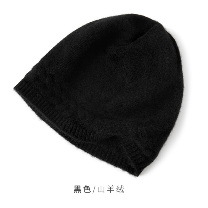 时尚保暖金驼色绞花羊绒包头帽子,饰品帽子,远腾羊绒
