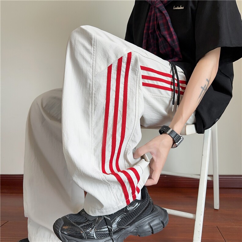 2026夏季新款潮流美式条纹设计速干休闲裤B315-K25418-特p35控68，男装休闲裤，电商B315