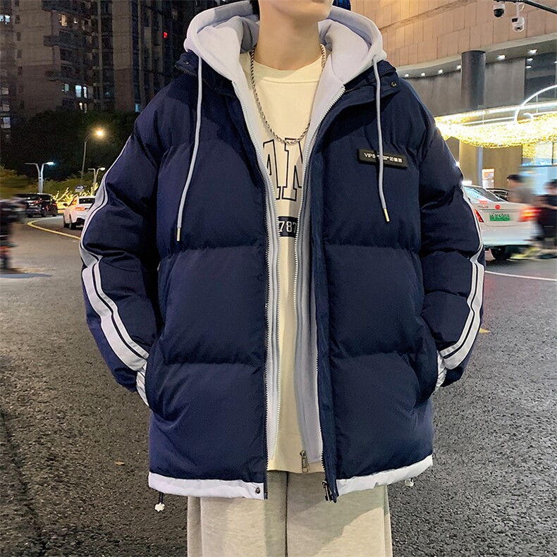 港风夜景潮牌新款织带连帽棉服潮流保暖棉衣M082-P100控139,男装棉衣,星座717