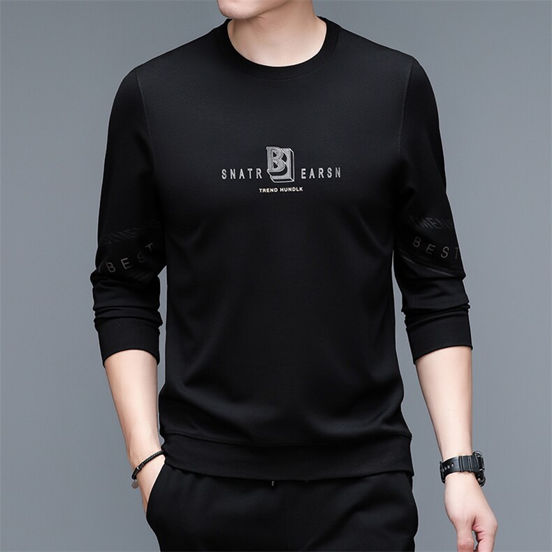 BSS092秋季新款2023年男士休闲圆领卫衣长袖套头外套时尚P50,男装卫衣,电商B360