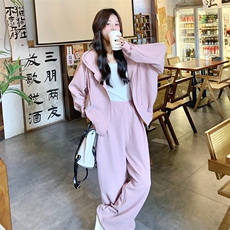 【现货】2025春季新款粉色休闲时尚卫衣套装2C037219P155K228，女装套装/套裙，2C037