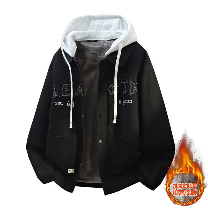 立体得物新款潮牌加厚连帽休闲假两件夹克外套A436-JK2538-P90,男装夹克,电商A436