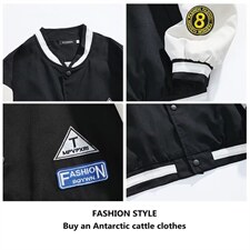 白底平铺JK04-P452025秋新款高品质棒球服夹克男青少年潮流外套，男装夹克，星座310B-1