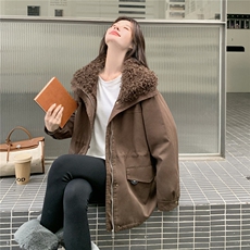 韩系毛领派克服女2025冬季新款设计感时尚中长款保暖外套高级感，女装派克服，2C236