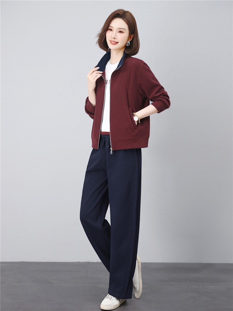 长期有货春秋2026年新款开衫卫衣中年妈妈休闲运动两件套女休闲裤,女装套装/套裙,璐依舞
