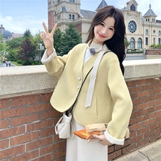 双面羊绒大衣女2026冬季新款小个子呢大衣2C227/3318/P245K318，女装毛呢外套，2C227