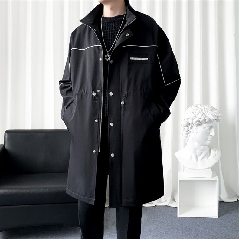 数据款男风衣男大衣男中长款加棉衣加厚F007批105加棉批120爆景A，男装风衣，星座401