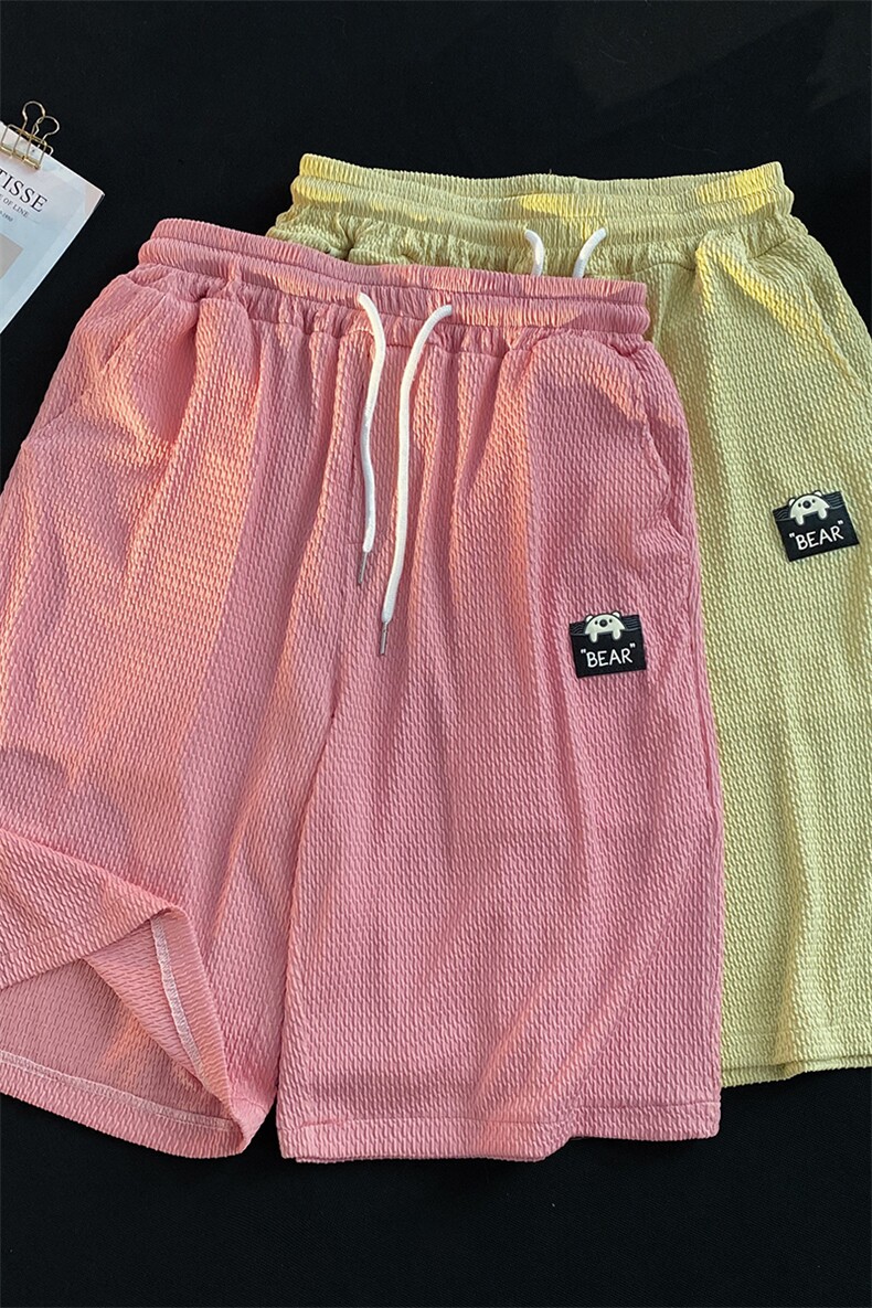 8XL-M2024夏季特大码阔腿短裤男高街ins宽松垂感休闲裤DK1510P45,男装休闲裤,电商D206-1