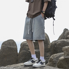 牛仔短裤宽松休闲潮流高街学生五分裤DK502P45，男装牛仔裤，电商D325