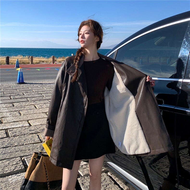 冬装新款皮衣加毛加厚中长款2C092-9952-P225-K328,女装皮衣,2C092
