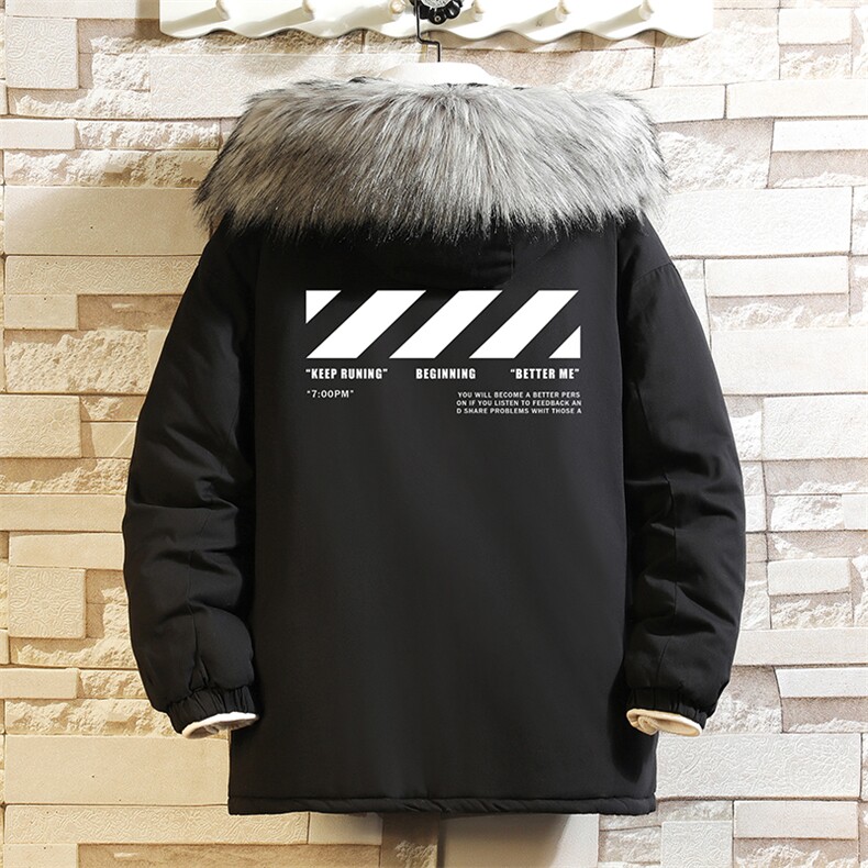 MM48128-P130冬季大毛领衣男士大码加厚袄男服砖墙,男装棉衣,电商A040A