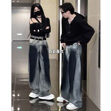 网络图慎用!图片只做展示现货潮流叨叨弯刀牛仔裤男78037特P45，男装牛仔裤，星座226-2