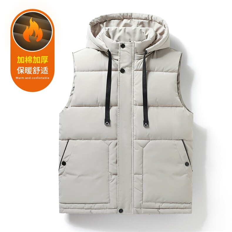 秋冬新款纯色针织连帽马甲时尚百搭,女装马甲,宏恒