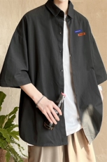！港风衬衫男短袖衬衣男上衣男冰丝寸衫男大码DXC371-P30，男装衬衫，电商B371