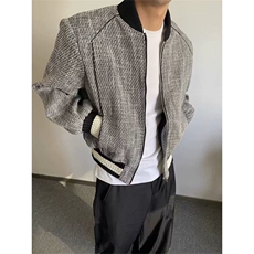 男士廓形夹克cleanfit黑灰色个性外套宽松百搭飞行服JHT159，男装夹克，星座1116A（原606A-3）