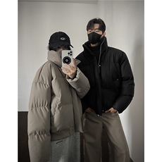 冬季clean立领棉服中性加厚PU皮短款棉衣HZ8810-特P72不议价，男装棉衣，星座610B-1