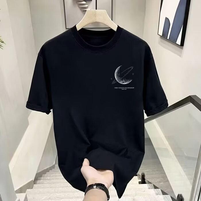 1506/QX9690/P33纯棉短袖t恤男士夏季潮印花百搭半袖上衣服,男装T恤,星座1506