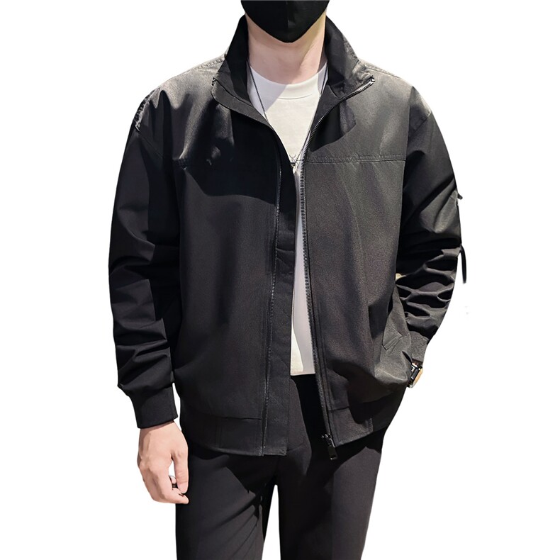 社会小伙秋装新款男时尚夹克男店主外套JK80-P78控128黑色,男装夹克,星座301B-1