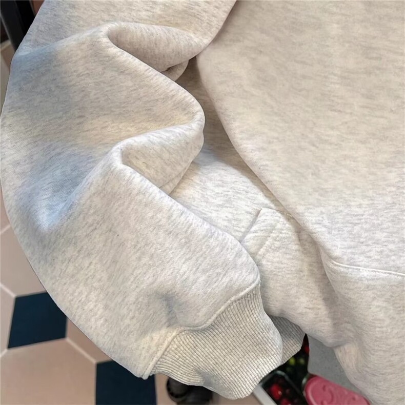 BW594-P40潮美式发泡连帽卫衣情侣装秋冬华棉薄款350g重磅,男装卫衣,电商B323A