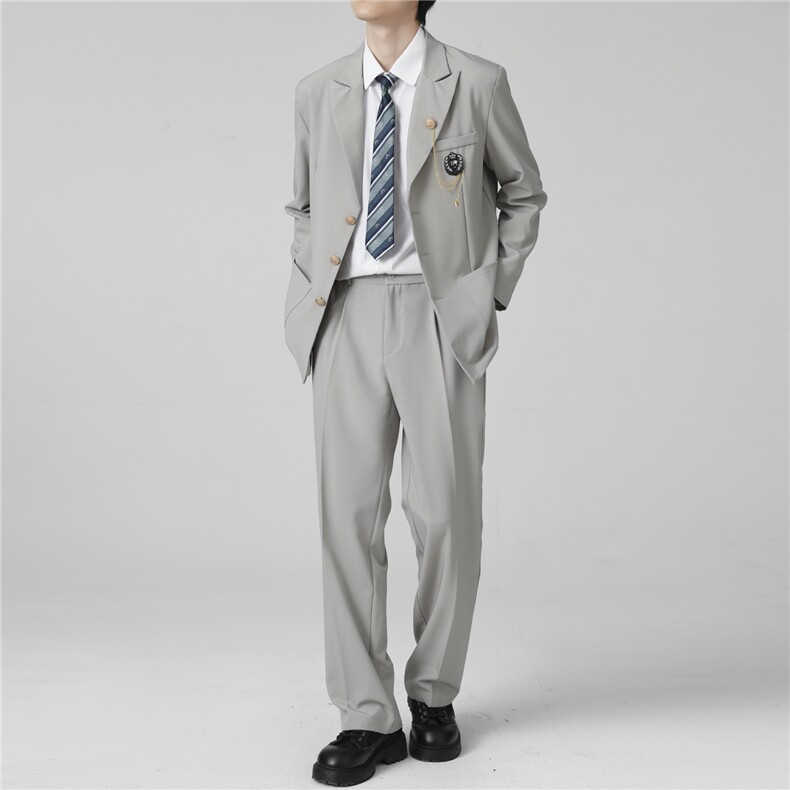 学院风dk制服红西服外套休闲痞帅毕业拍照校供高级西装班服,男装西服,星座410-6（原星座1304-1）