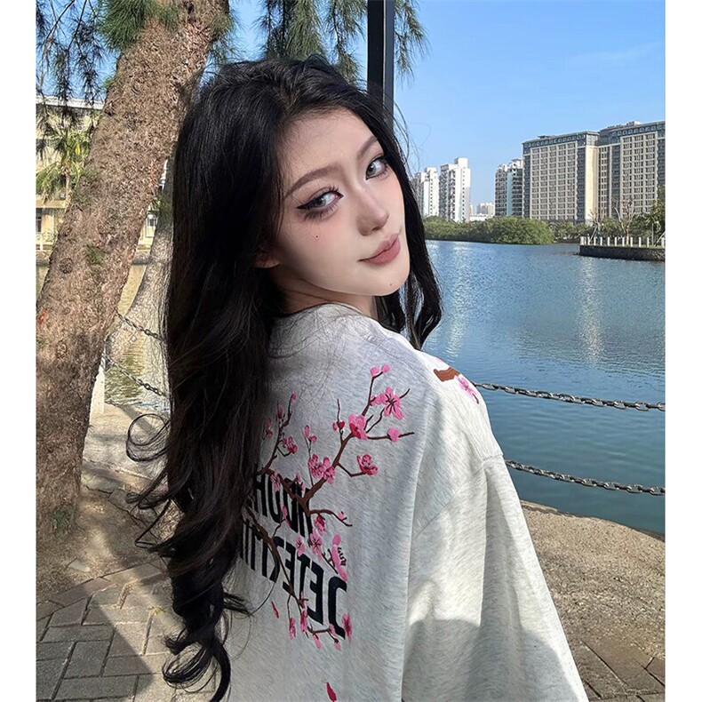万针全刺绣工艺抖音得物高品质260克重磅纯棉双纱美式高街短袖T恤,男装T恤,电商A486