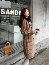 时尚潮流百搭休闲长大衣外套，其它，千利红