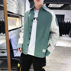 C903工装外套男春秋季新款韩版潮流帅气休闲流行长袖衬衫男，男装衬衫，电商D310（原电商305）