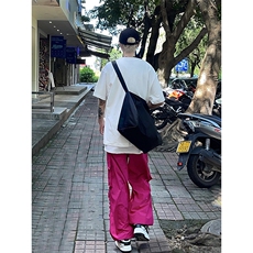 B221美式ins街头hiphop宽松休闲薄款冰丝工装裤LK23124-P60控78，男装休闲裤，电商B221
