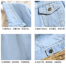 牛仔夹克男大码牛仔外套男茄克NJ77099-P60加绒款-P75，男装夹克，电商A040A
