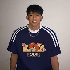 夏季美式高街重磅纯棉三条杠织带撞色男女短袖T恤ZD580-特P30，男装T恤，电商A486