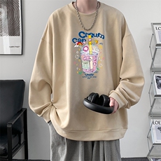 麂皮绒卫衣男大码重磅长袖t恤男JW81332-P35，男装卫衣，电商A040