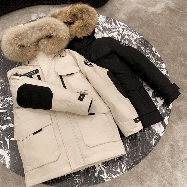 东北情侣款羽绒服外套极寒零下38度潮服学生青年工装派克服男女款，男装羽绒服，钱塘6003（原4033）