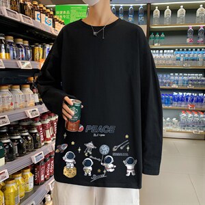 ！秋季打底衫男卫衣男潮流圆领纯棉长袖T恤男CX293-P25，男装T恤，电商B371