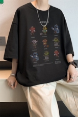 已注册/夏季内景纯棉美式潮牌大码短袖T恤男宽松打底DT00095/P25，男装T恤，电商B316