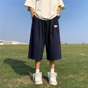 七分裤男韩版潮流贴标个性痞子帅气2023夏季新款ins短裤K4186-P32图片