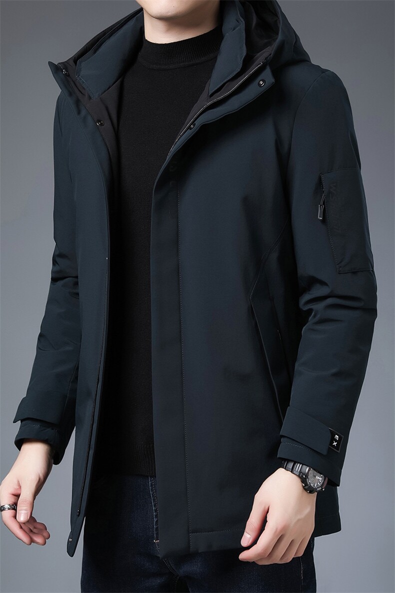 冬季新款中青年羽绒服男士休闲鸭绒厚款连帽外套KCN20686-5-P255,男装羽绒服,电商B212（原钱塘6029）