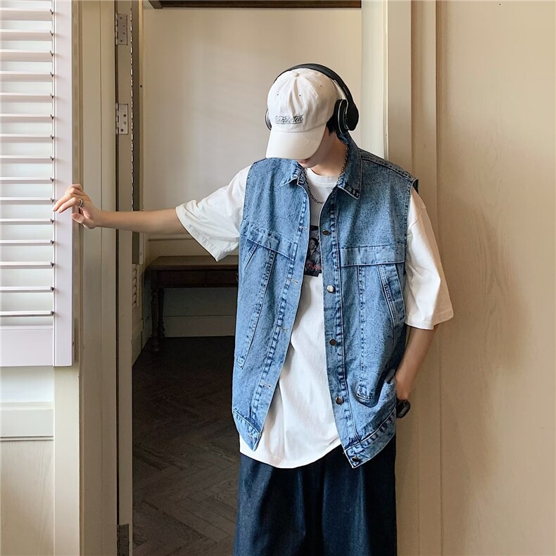 男夏季百搭潮流牛仔马甲P46,男装背心/马甲,星座1116-2