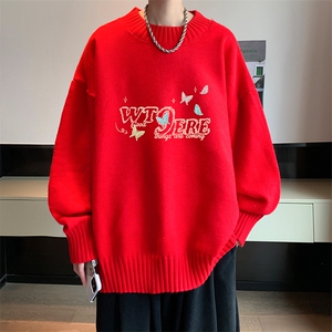 半高领毛衣男大码胖子针织衫毛线衣 M18443-P45 加绒款-P65图片