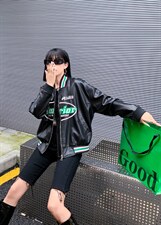 2021秋刺绣PU皮外套，其它，炫女孩