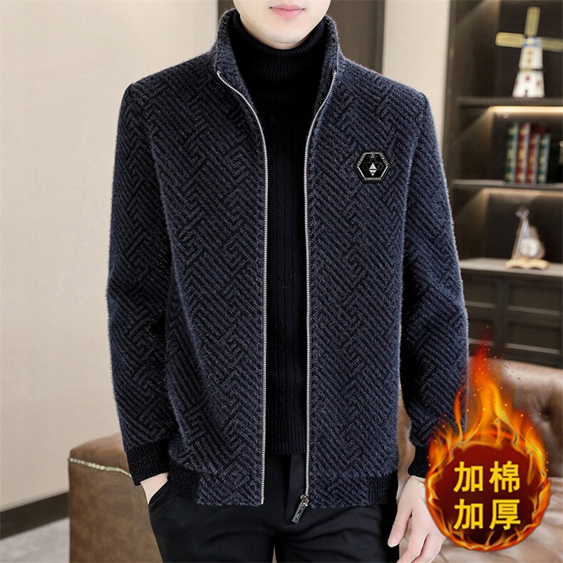 秋冬大码加棉加厚夹克男休闲百搭立领短款毛呢A68-P145,男装夹克,星座310B-3