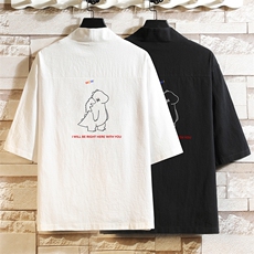HF59140-P40风汉服男开衫外套七分袖道袍砖墙挂拍，男装民族服装，电商A040A