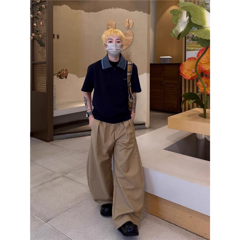 翻领短袖polo衫男潮牌夏季t恤韩版修身潮流2025新款百搭体恤上衣,男装T恤,星座506A