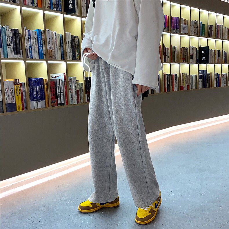 港风休闲裤男卫裤潮流长裤夜光荧光的抽绳宽松运动裤子K7279P35图片