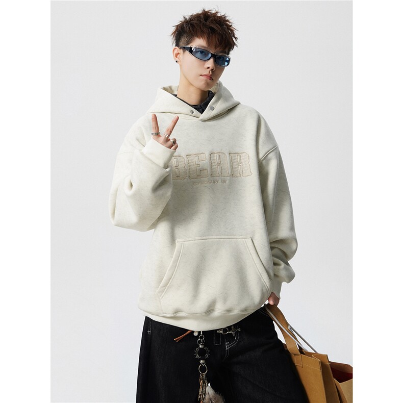 904-2-CD618-P60加绒70控88-98秋冬重磅加绒拱桥绣花连帽卫衣男，男装卫衣，星座904-2