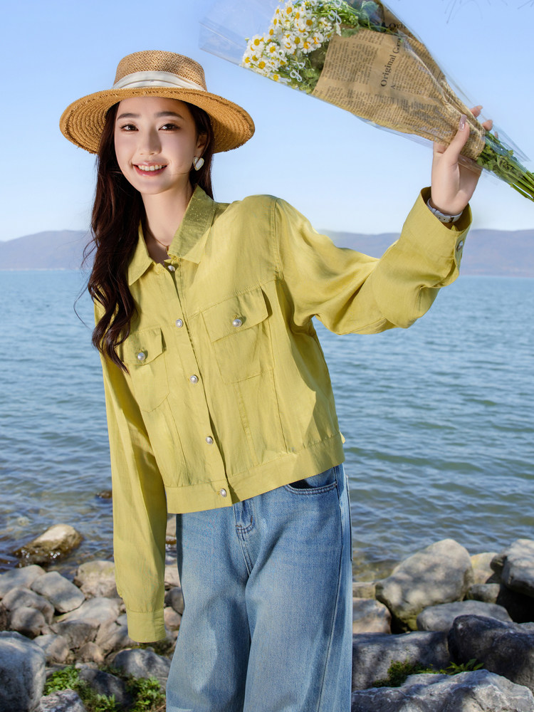 2025夏装新款棉麻外套,女装短外套,铭街依杨