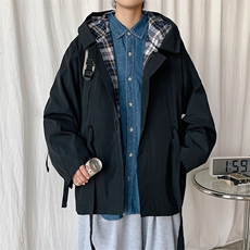 秋装休闲宽松百搭外套嘻哈新款潮牌男纯色夹克棒球服W1443-P55，男装夹克，星座512-4