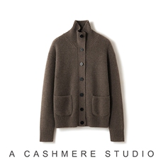 2026年秋季时尚百搭通勤简约休闲系扣开衫，女装羊绒衫，致织羊绒