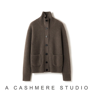 2026年秋季时尚百搭通勤简约休闲系扣开衫，女装羊绒衫，致织羊绒