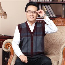 爸爸秋装毛衣外套中老年人针织衫开衫男爷爷春秋季上衣服加厚外穿，男装针织衫/毛衣，电商B212（原钱塘6029）